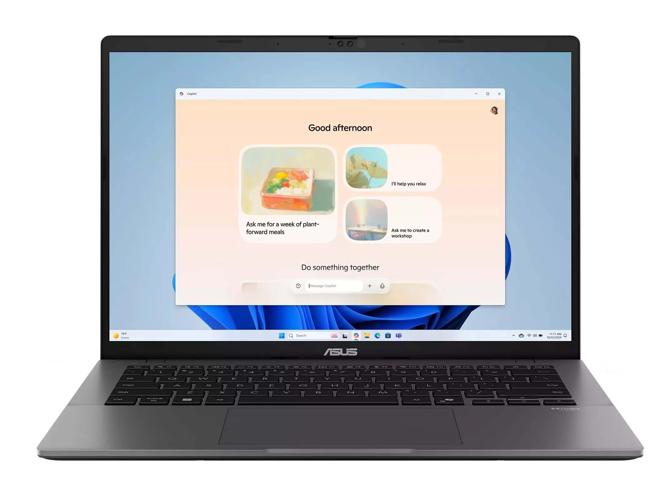 Laptop ASUS Vivobook S14 S3407AA-SF012W OLED 14" Ultra 7 355H 16GB RAM 512GB Dysk SSD Win11 Szary Funkcje AI