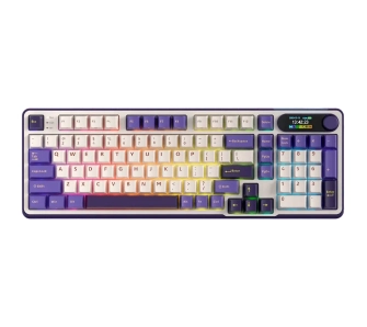 Klawiatura mechaniczna Royal Kludge RK-S98 Blackberry Mousse Brown Switch Biało-Fioletowy