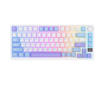 Klawiatura mechaniczna Royal Kludge RK-M75 Taro Milk Brown Switch Biało-Błękitny