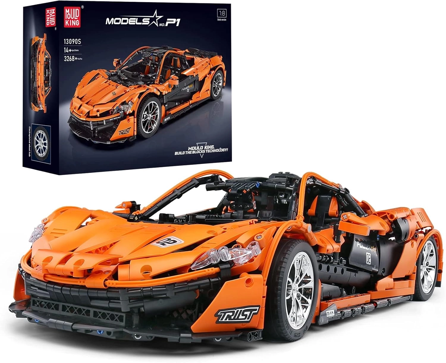 Model do składania Mould King 13090S Mclaren P1 Volcano Zestaw klocków z 3228 elementów