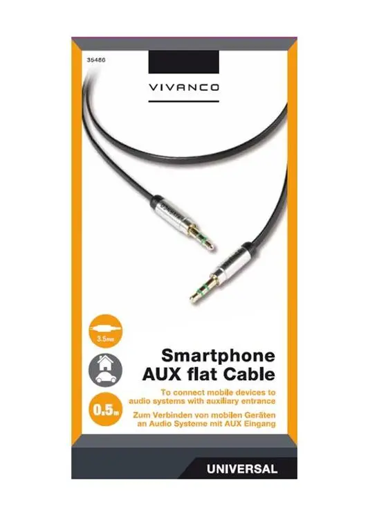 Kabel  audio-video Vivanco 35486 0,5m Czarny
