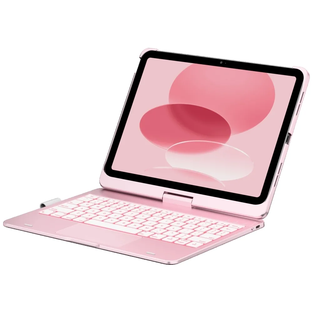 Typecase Flexbook Touch z klawiaturą do iPad 11" A16 2025/iPad 10.9" 2022 Jasno różowy