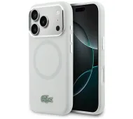 Lacoste Silicone Metal Logo MagSafe do iPhone 17 Pro Max Szary