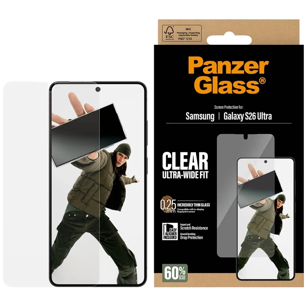 Szkło hartowane PanzerGlass Ultra-Wide Fit EasyAligner do Galaxy S26 Ultra
