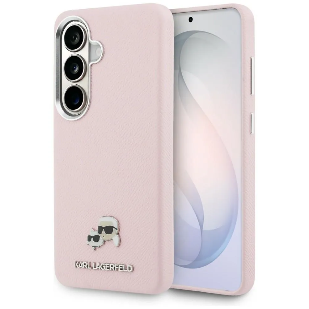 Etui Karl Lagerfeld Saffiano KC Metal Logo MagSafe do Galaxy S26+ Różowy