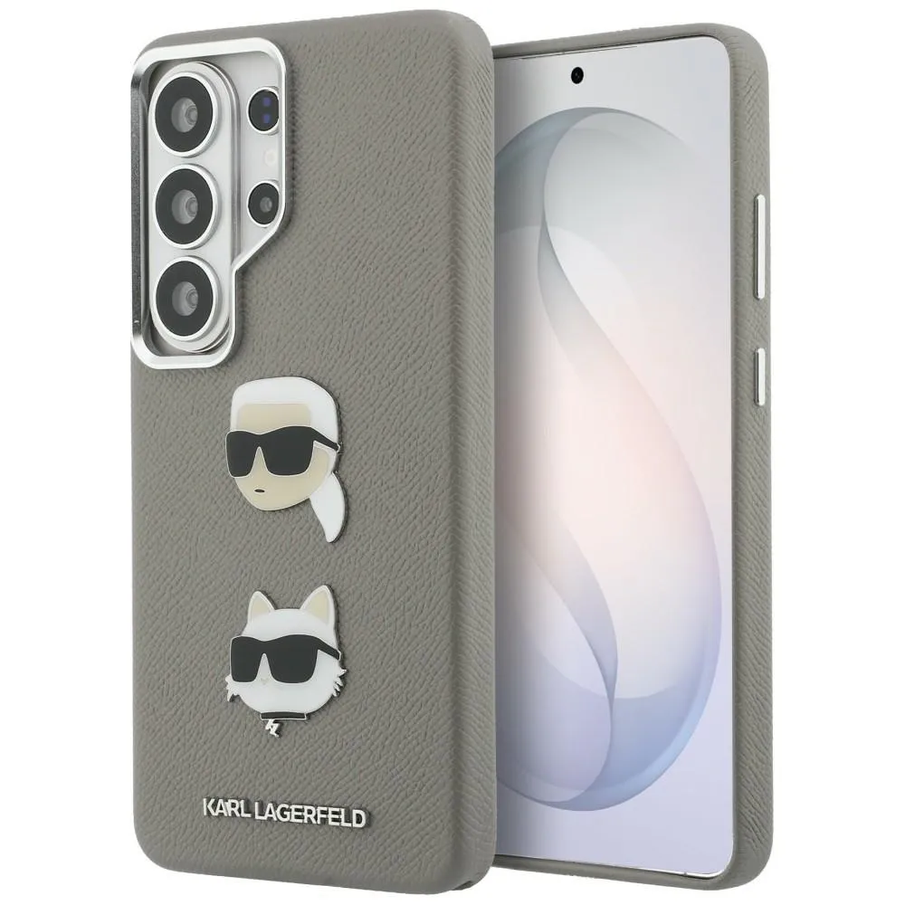 Karl Lagerfeld Saffiano Double Heads Metal do Galaxy S26 Ultra Srebrny