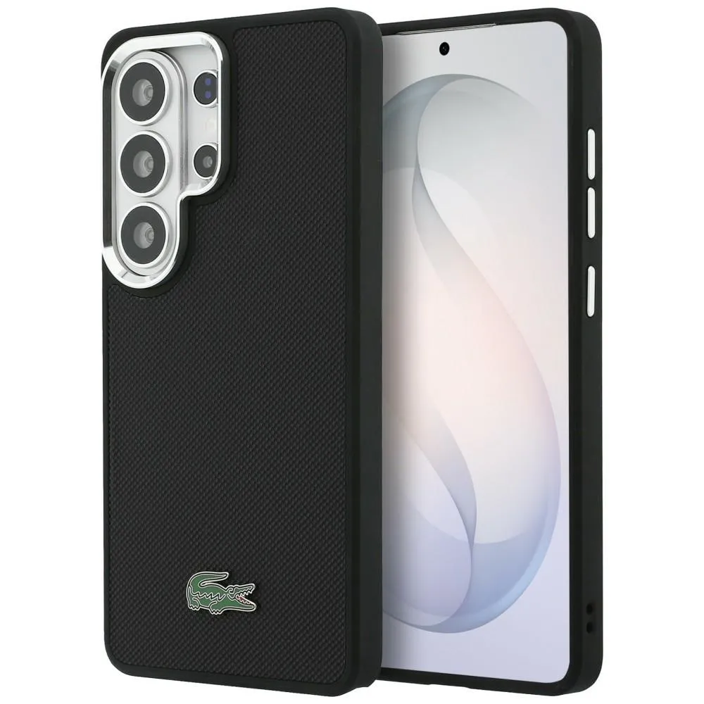 Etui Lacoste Full Wrap Petit Pique MagSafe do Galaxy S26 Ultra Czarny