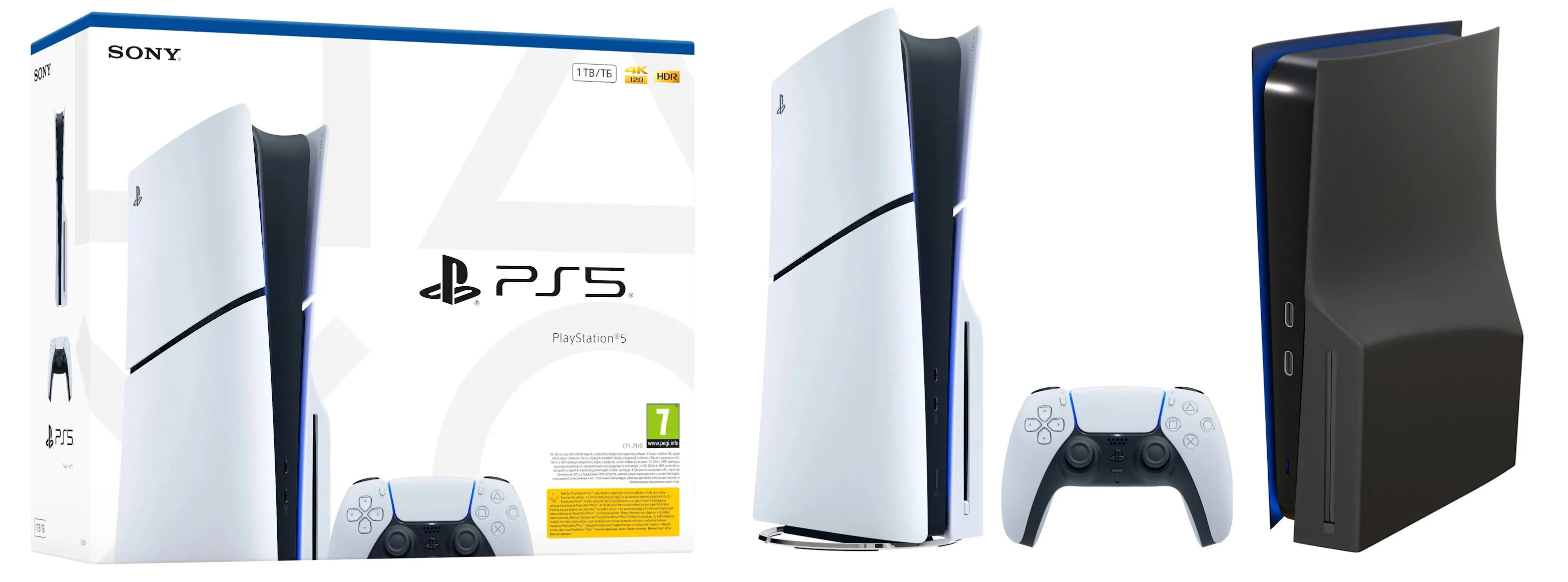 Konsola Sony PlayStation 5 Slim E Chassis (PS5) 1TB z napędem + Panele FroggieX FX-P5-C6-B