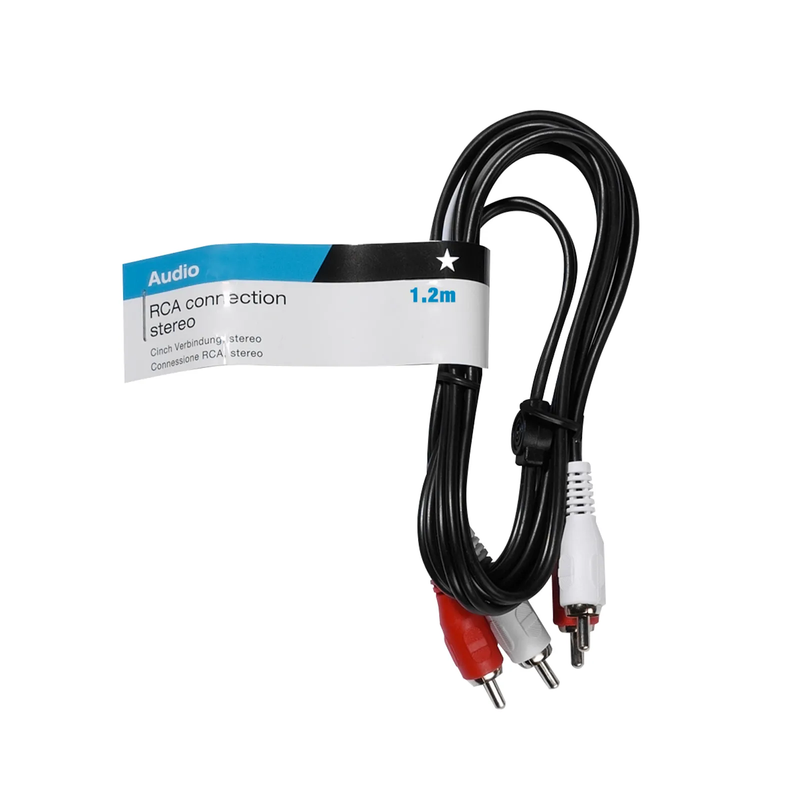 Kabel audio Vivanco VVAX2RCA12MMK RCA 1,2m Czarny