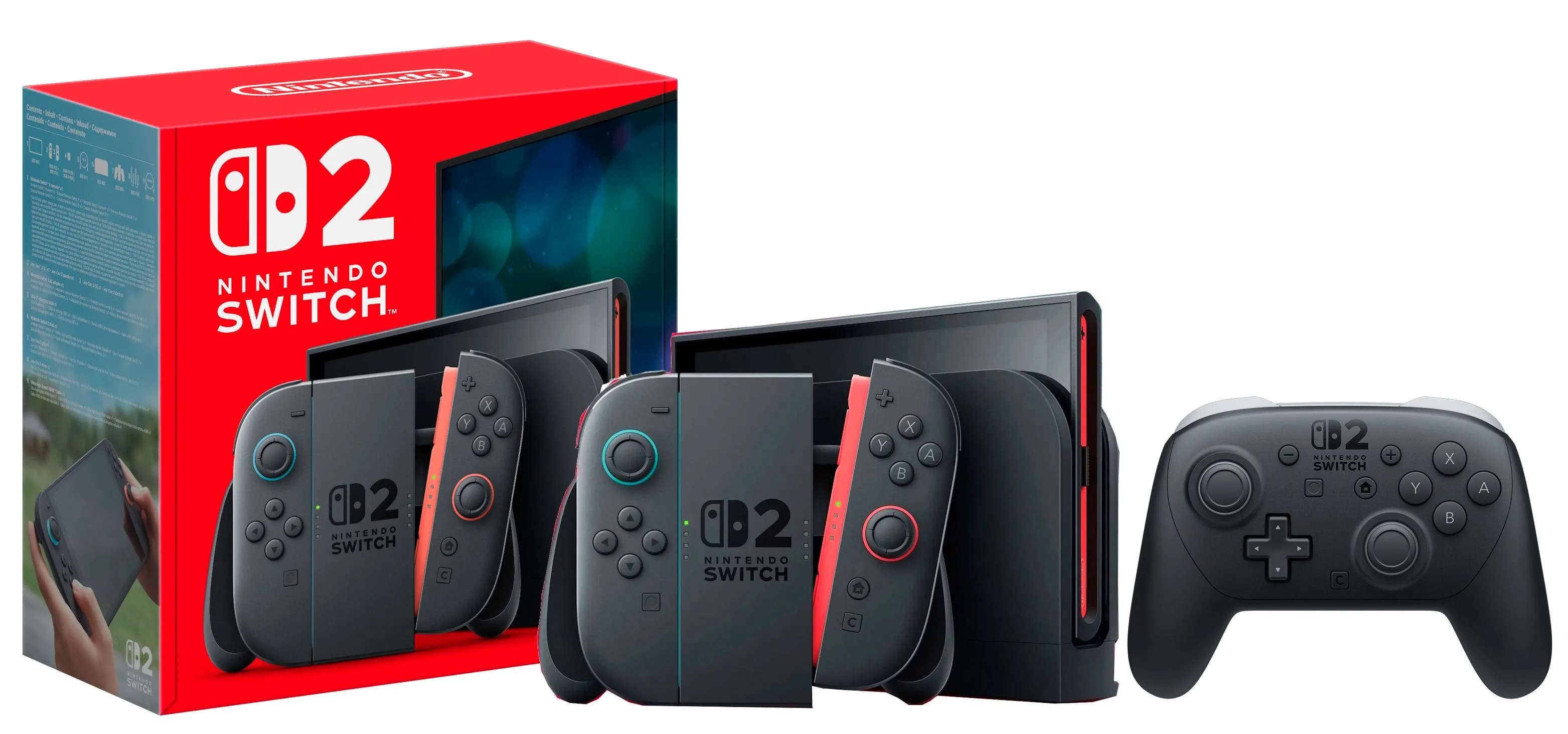 Konsola Nintendo Switch 2 Joy-Con Czarny + Pad Switch 2 Pro Controller