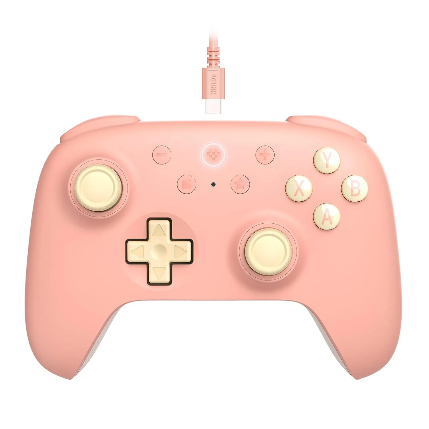 Pad 8BitDo Ultimate 2C Wired Controller do PC, Android Przewodowy Brzoskwiniowy