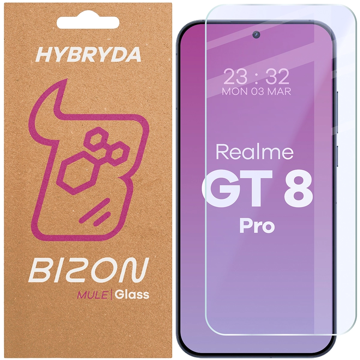 Szkło hybrydowe Bizon elastyczne Glass Mule do Realme GT 8 Pro