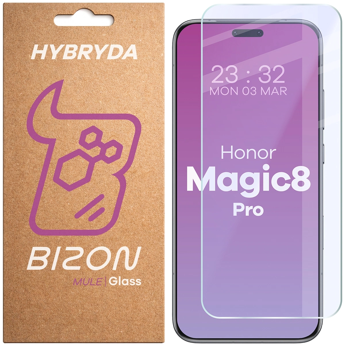 Szkło hybrydowe Bizon elastyczne Glass Mule do Honor Magic8 Pro