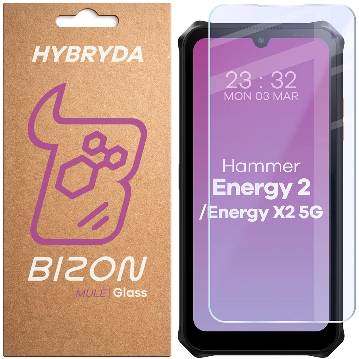 Szkło hybrydowe Bizon elastyczne Glass Mule do HAMMER Energy X2 5G / Energy 2