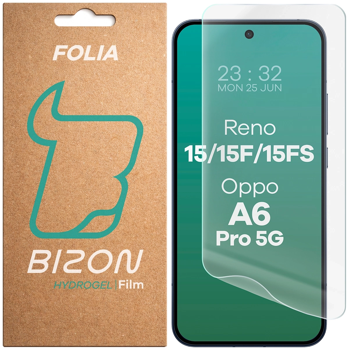 Folia hydrożelowa Bizon na ekran Film Hydrogel Front do Oppo Reno 15/F/FS/Oppo A6 Pro 5G