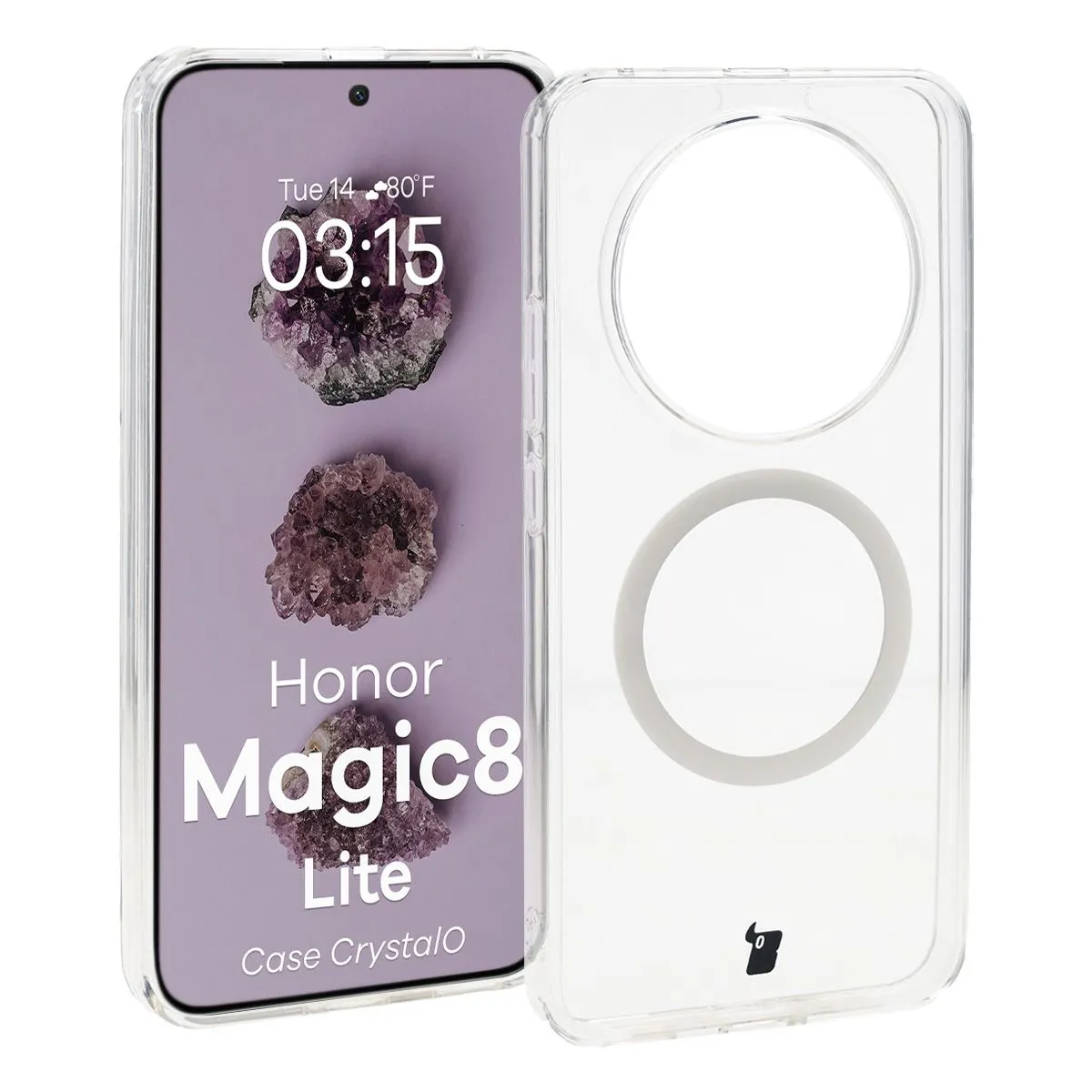 Etui Bizon CrystalO do Honor Magic8 Lite Przezroczysty