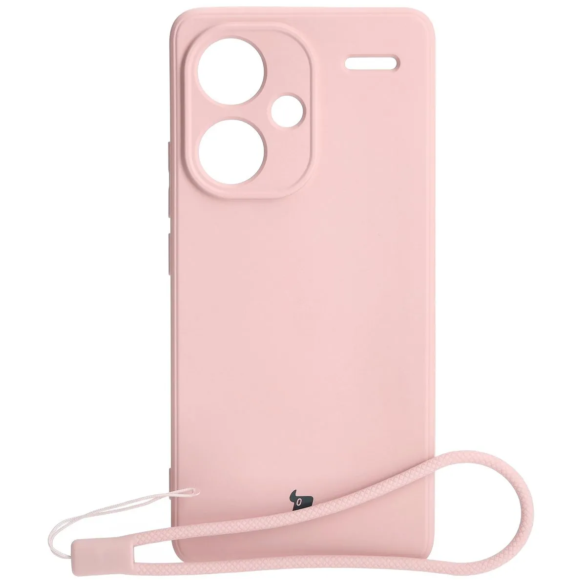 Etui Bizon Silicone Sq do Xiaomi Redmi Note 13 Pro Plus 5G Jasnoróżowy