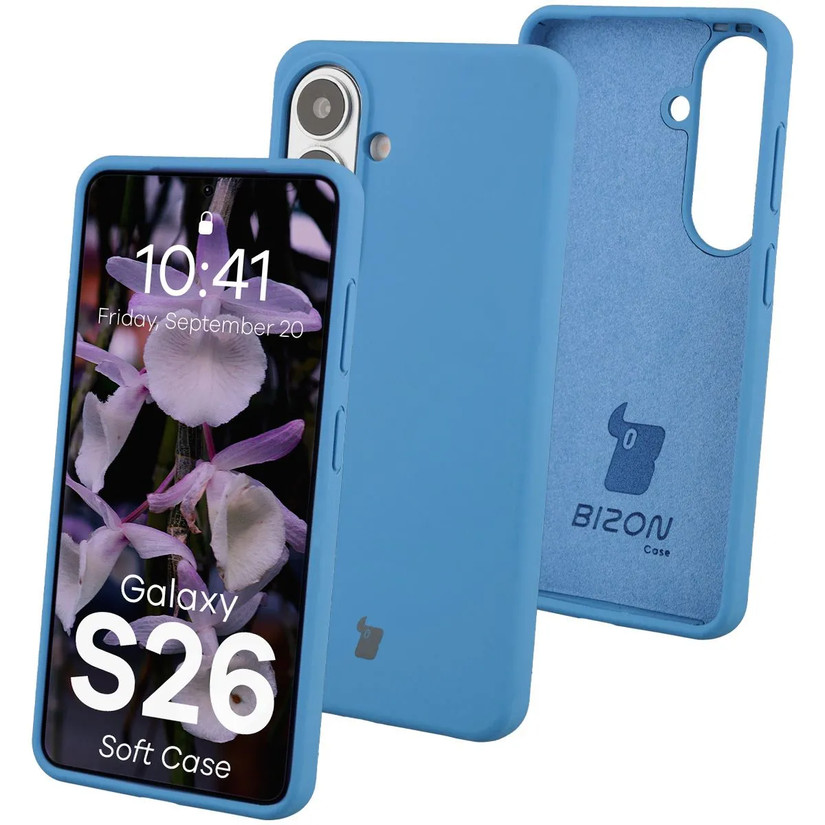 Etui Bizon Soft do Galaxy S26 Niebieski