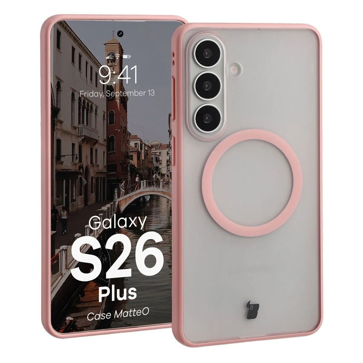 Etui Bizon MatteO do Galaxy S26 Plus Jasnoróżowy