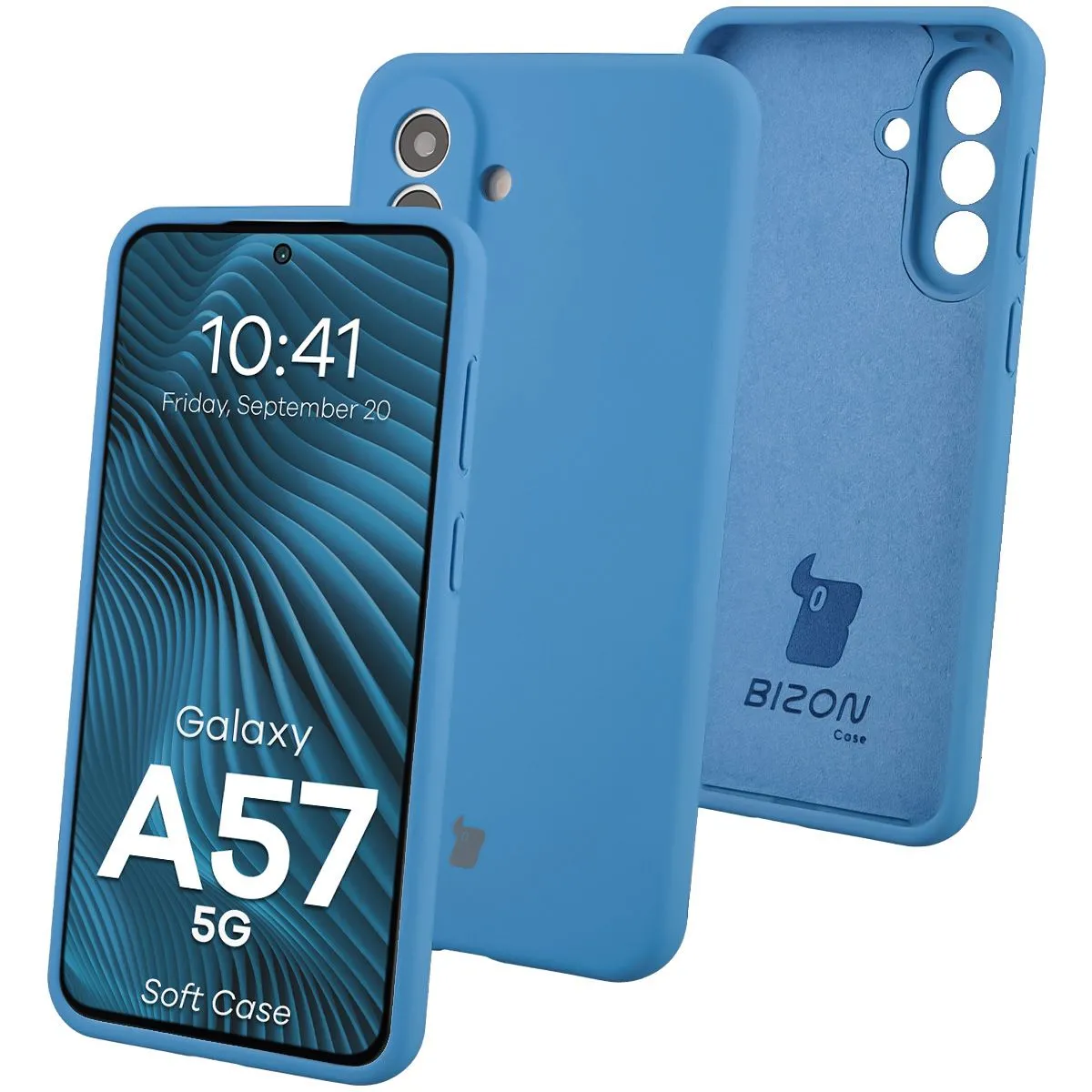 Etui Bizon Soft do Galaxy A57 5G Niebieski