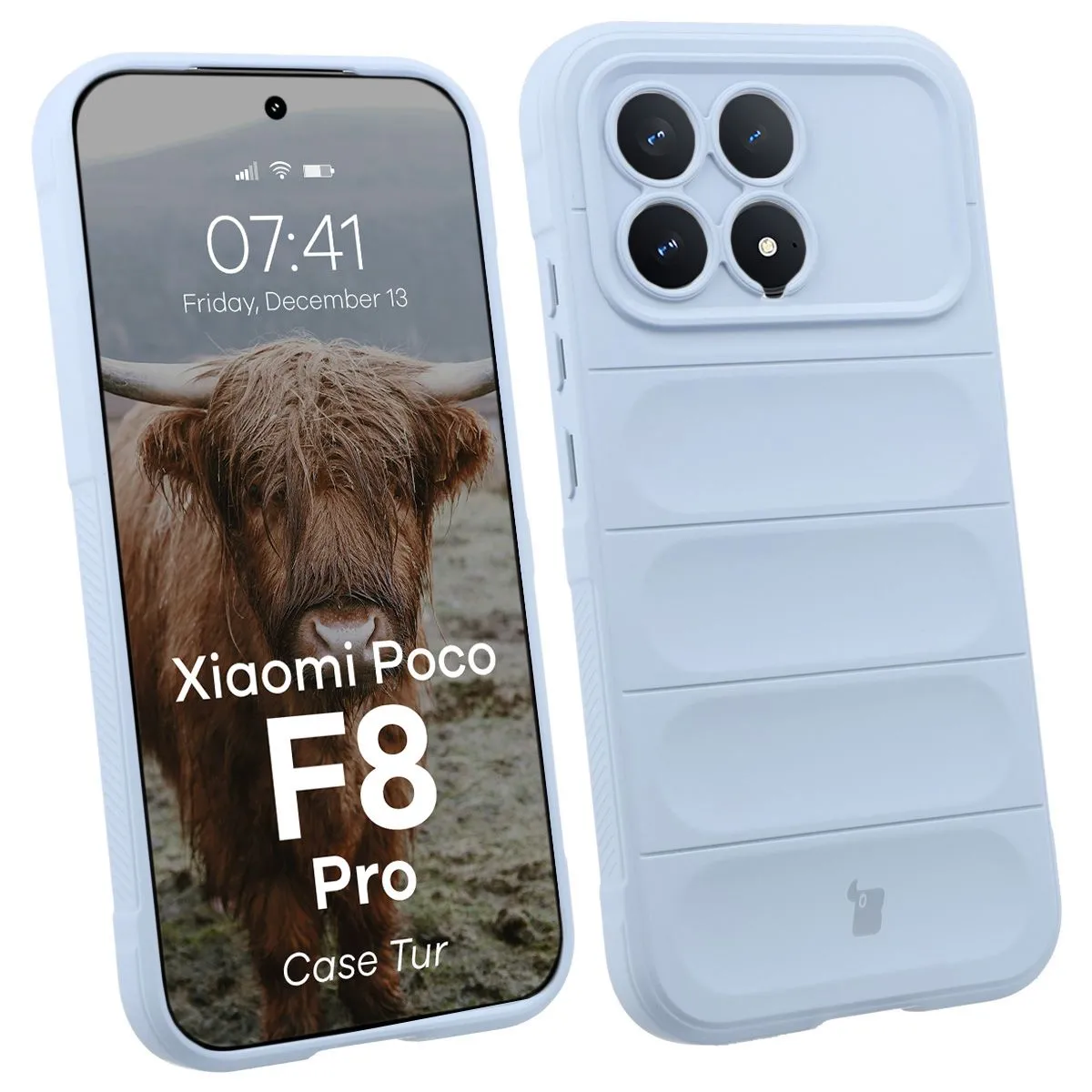 Etui Bizon Tur do Xiaomi POCO F8 Pro Jasnoniebieski