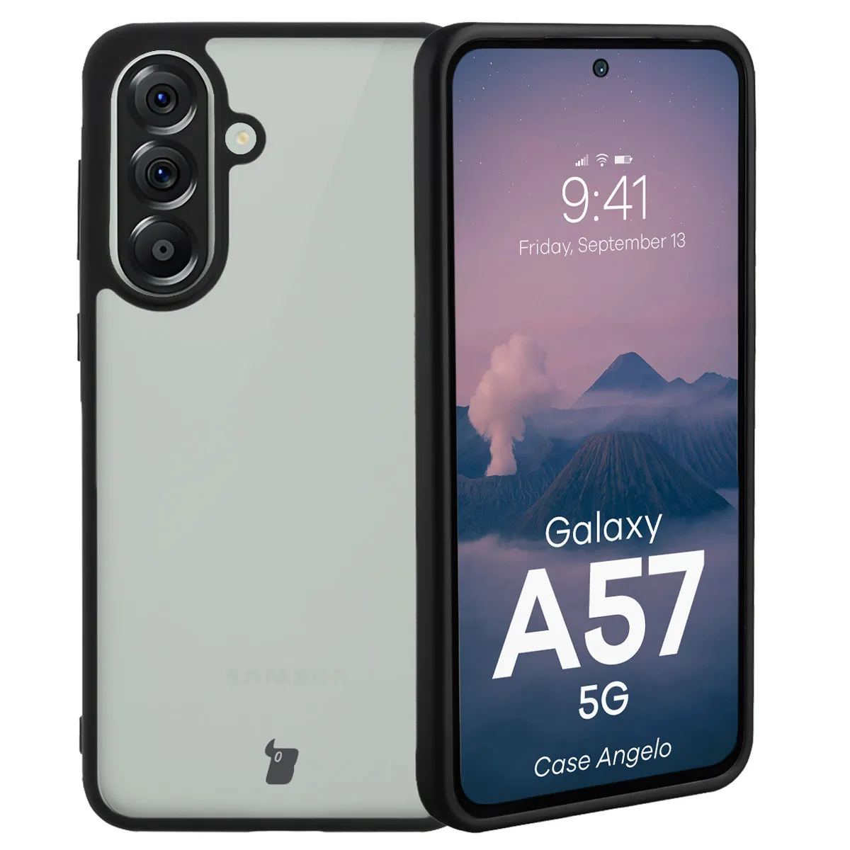 Etui Bizon Angelo do Galaxy A57 5G Czarny