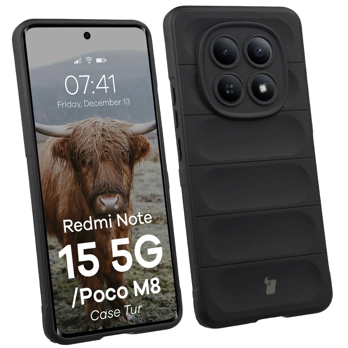 Etui Bizon Tur do Xiaomi Redmi Note 15 5G / Xiaomi POCO M8 5G Czarny