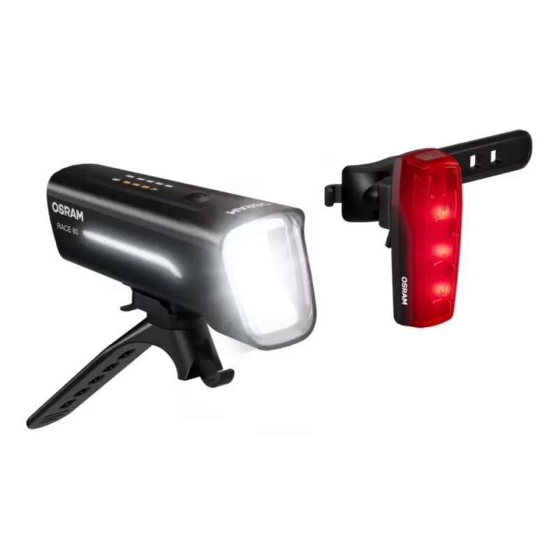 Zestaw lampek rowerowych Osram LEDsBike Race 80 Set