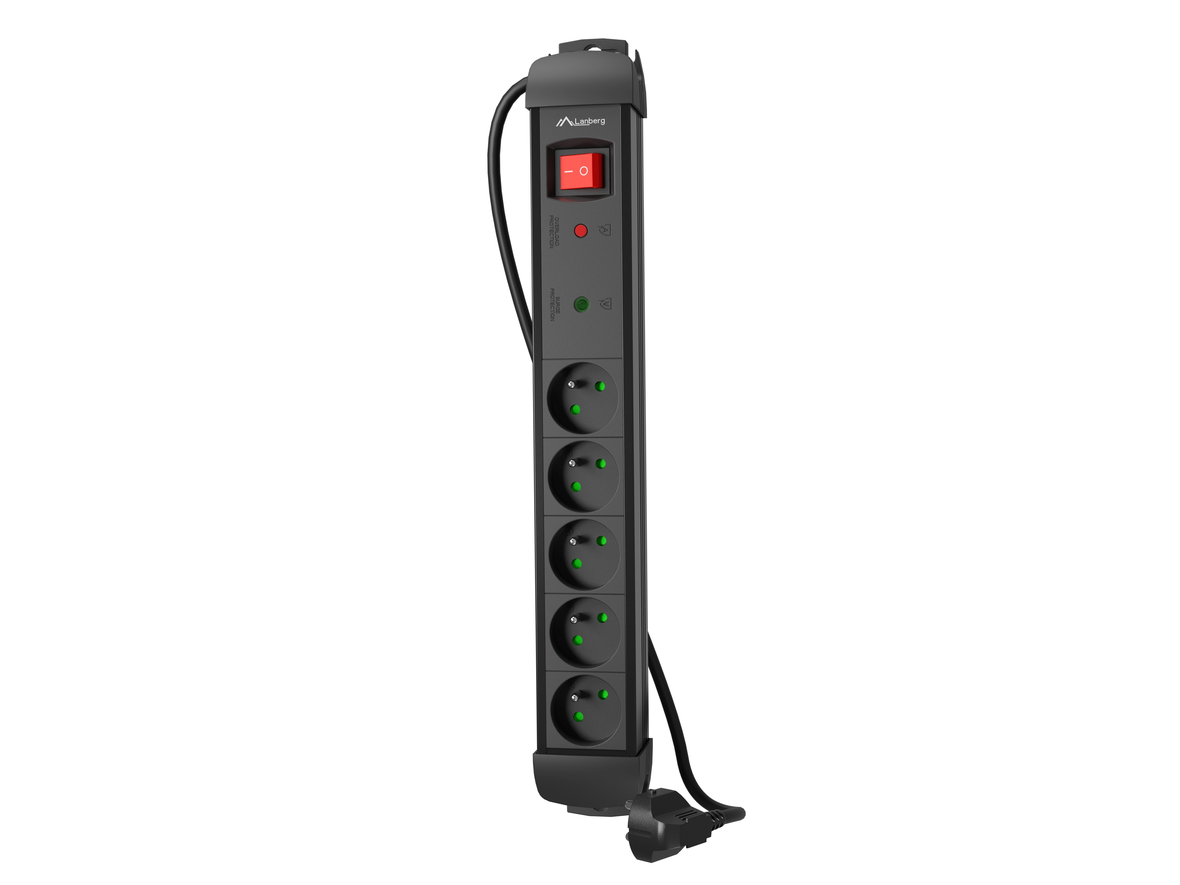 Listwa Lanberg SP1-05E-0150-BK 5 gniazd 1,5m Czarny