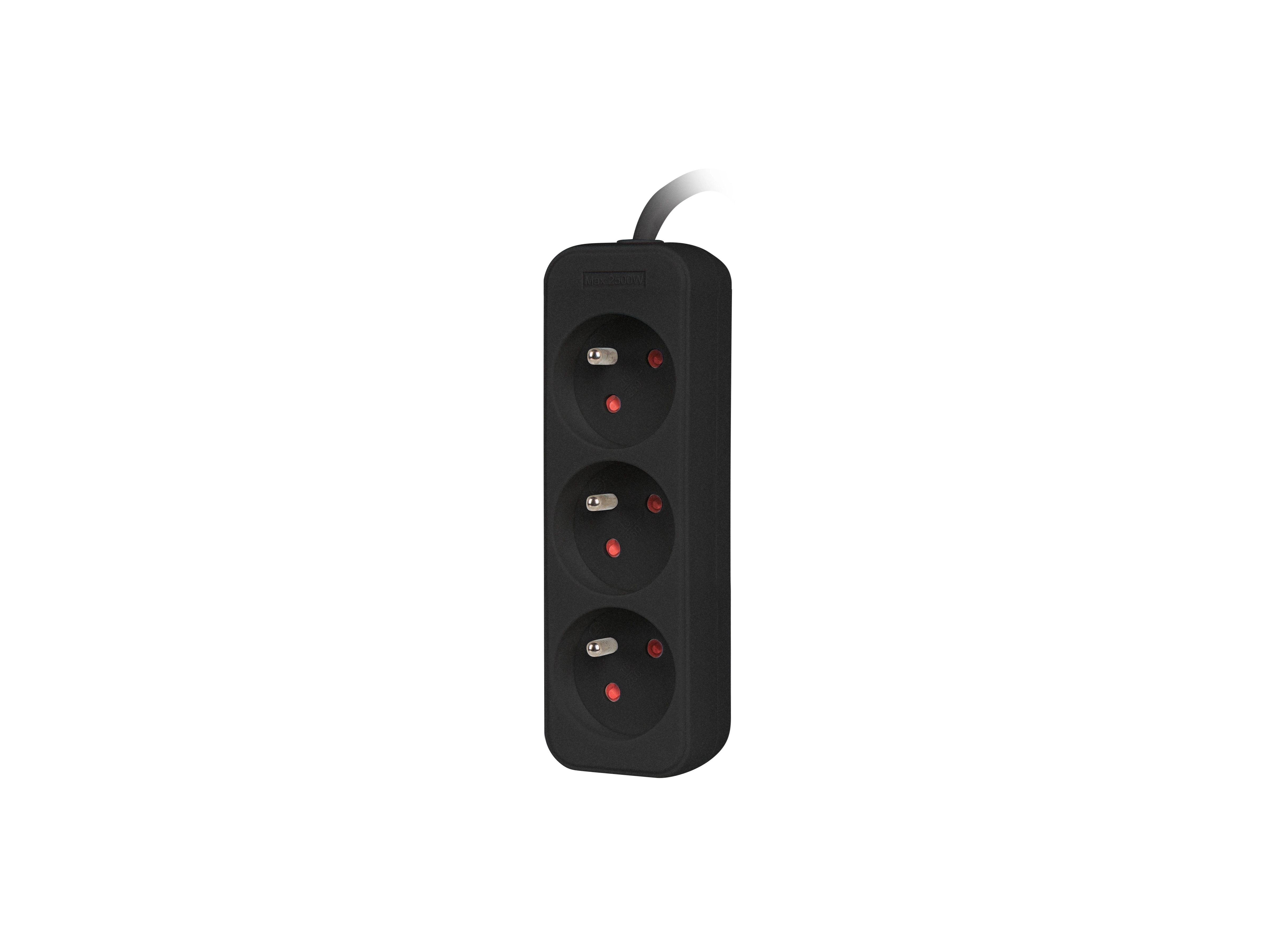 Przedłużacz Lanberg PS0-03E-0300-BK 3 gniazda 3m Czarny