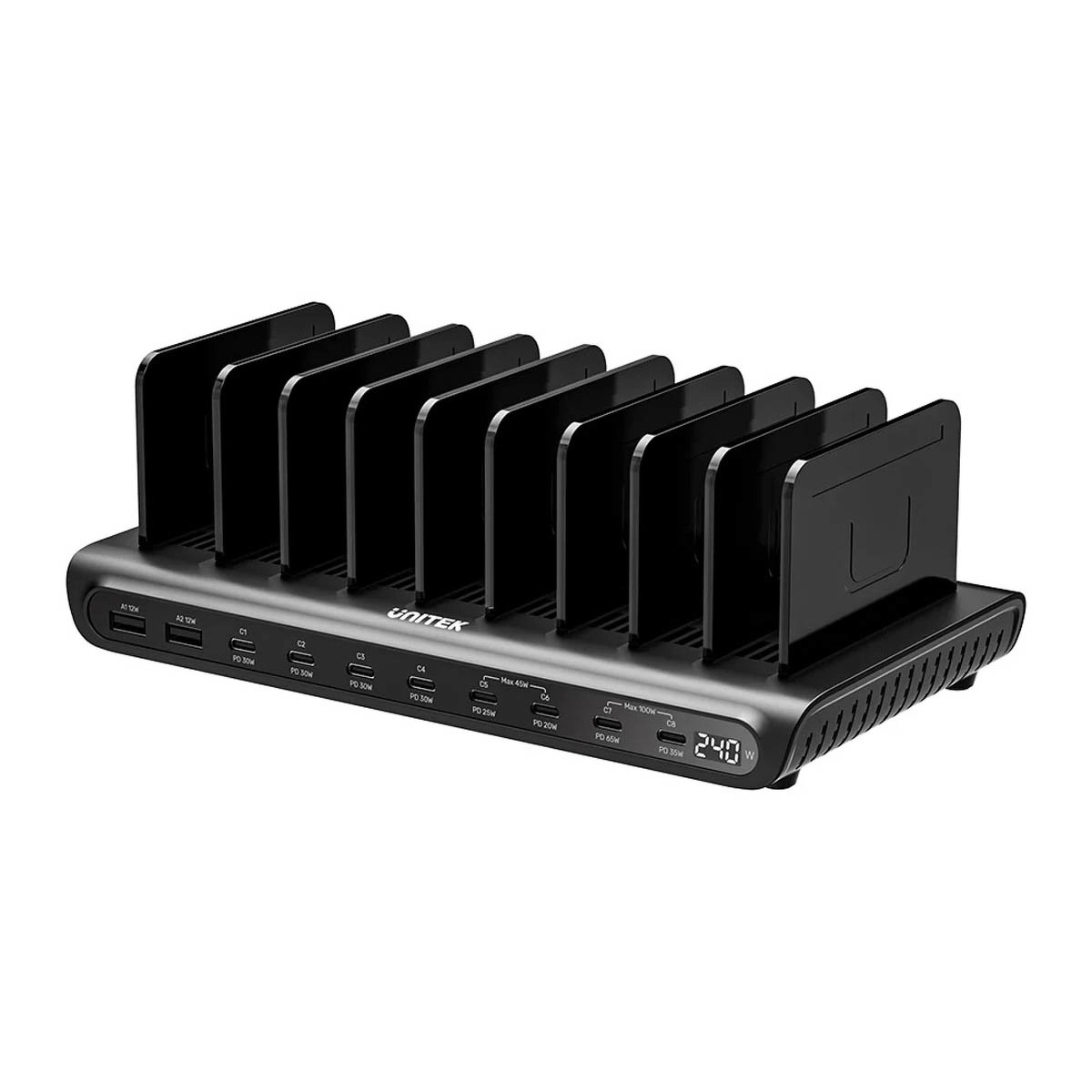 Stacja dokująca Unitek 8x USB-C 2x USB-A Czarny