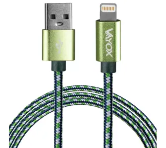 Kabel Vayox VA0147 USB-A do Lightning 1,5m Zielony