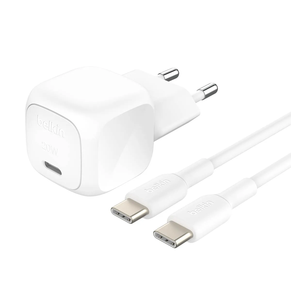 Ładowarka sieciowa Belkin USB-C PD 3.1 20W Biały + Kabel USB-C