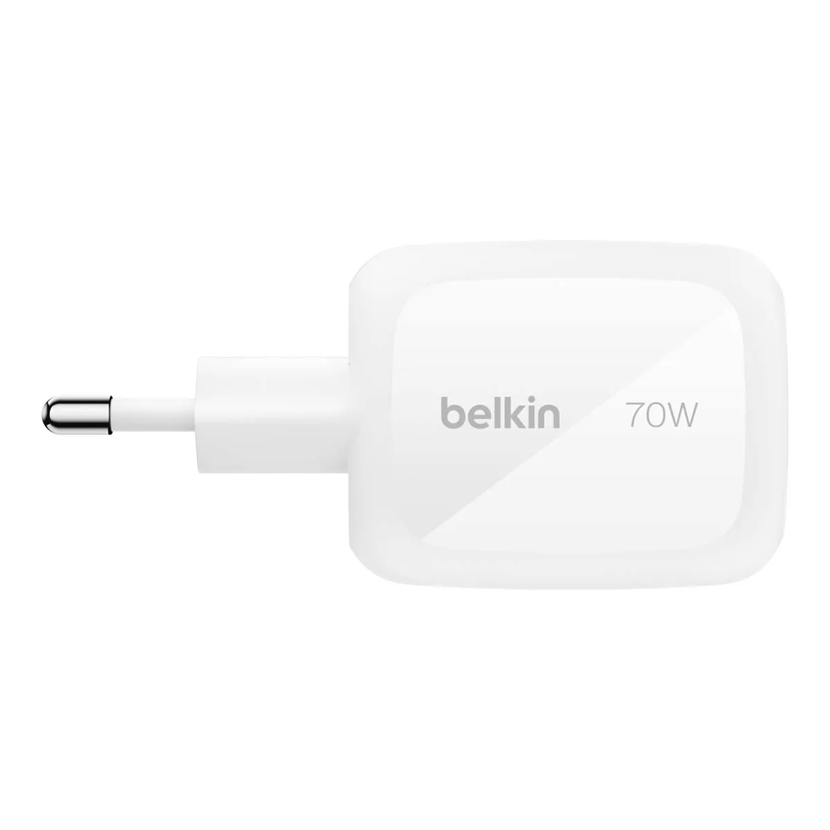 Ładowarka sieciowa Belkin podróżna (EU, UK) GaN 2x USB-C USB-A 70W Biały
