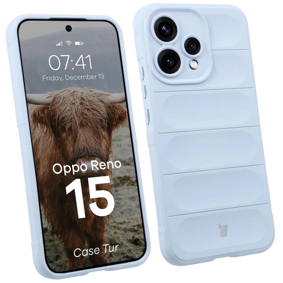 Etui Bizon Case Tur do Oppo Reno 15 Jasnoniebieski