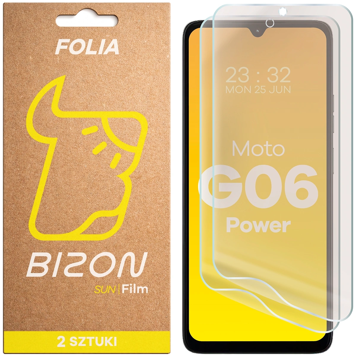Folia ochronna Bizon matowa Film Sun Duo do Motorola Moto G06 Power 2 sztuki