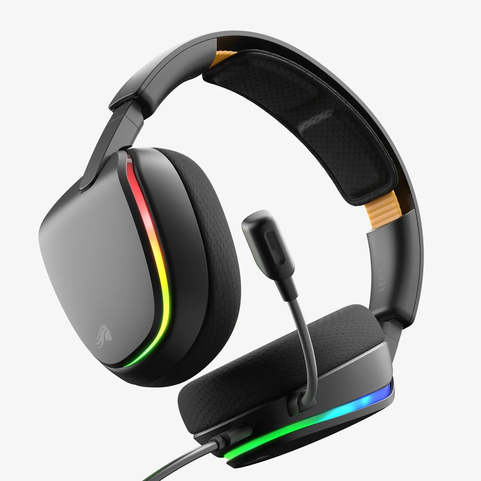 Słuchawki przewodowe z mikrofonem Glorious GHS Eternal RGB Nauszne Czarny