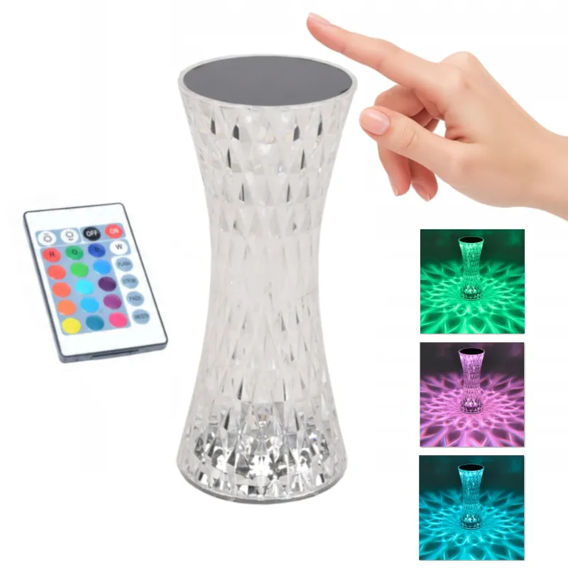 Lampka biurkowa Duwi RGB Cristal Vaso