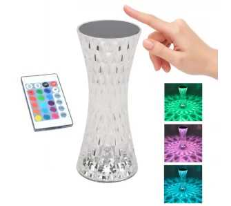 Lampka biurkowa Duwi RGB Cristal Vaso
