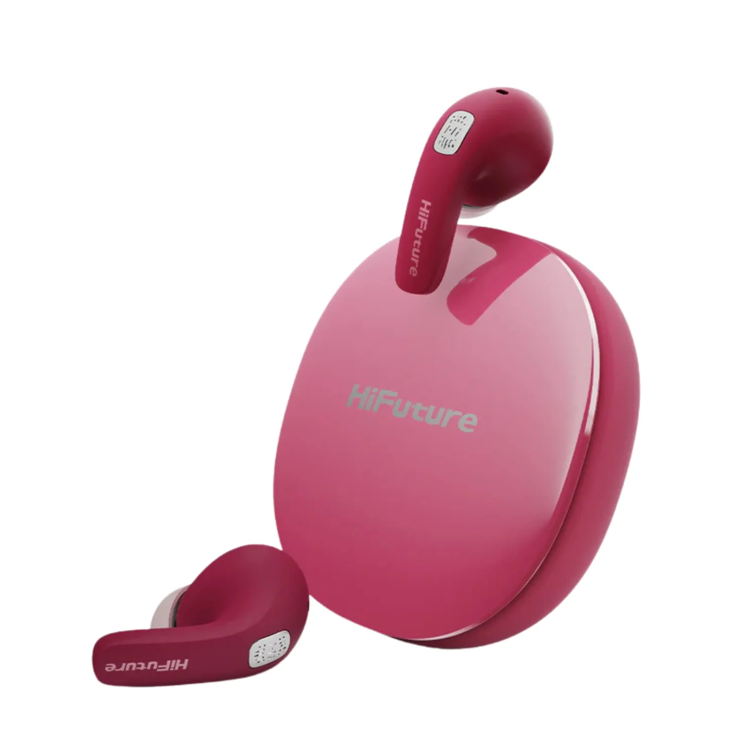 Słuchawki bezprzewodowe HiFuture FlyBuds4 Dokanałowe Bluetooth 5.4 Funkcje AI z tłumaczeniem ponad 130 języków Różowy