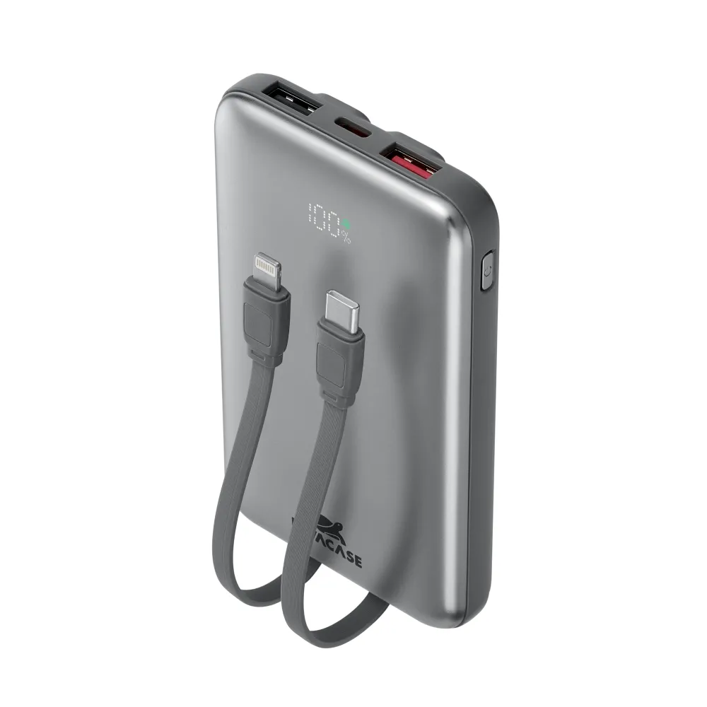 Powerbank Rivacase VA2611 10000mAh 30W Szary