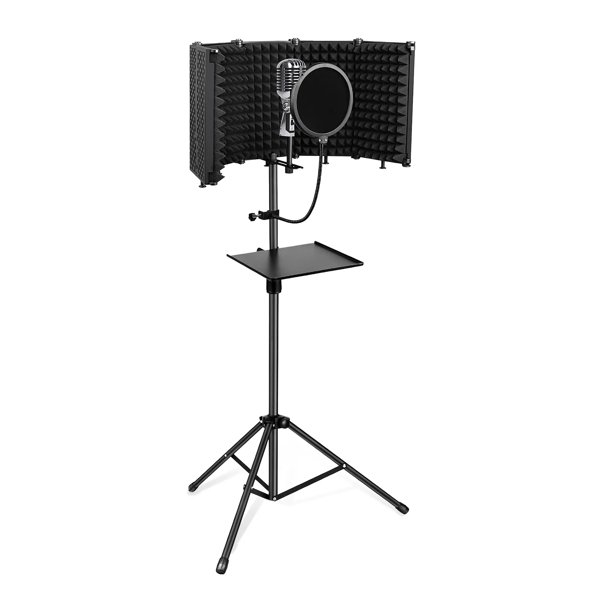 Mikrofon Musicmate MM-450 StudioMaster Pro z ekranem akustycznym Dynamiczny Przewodowy Srebrny
