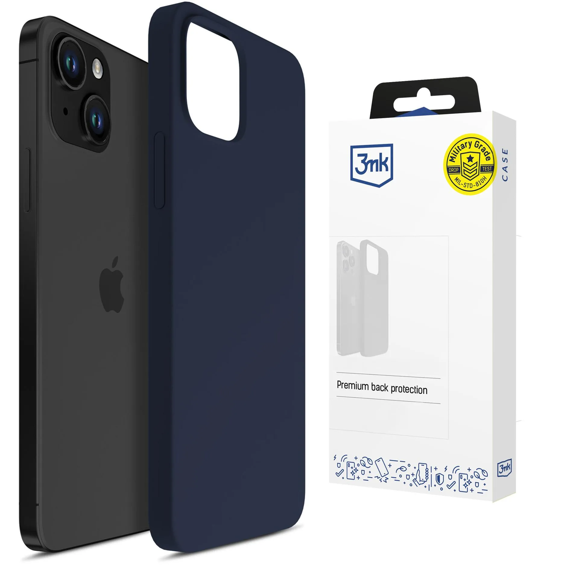 Etui 3mk Hardy Mellow Case do iPhone 15 Plus Granatowy