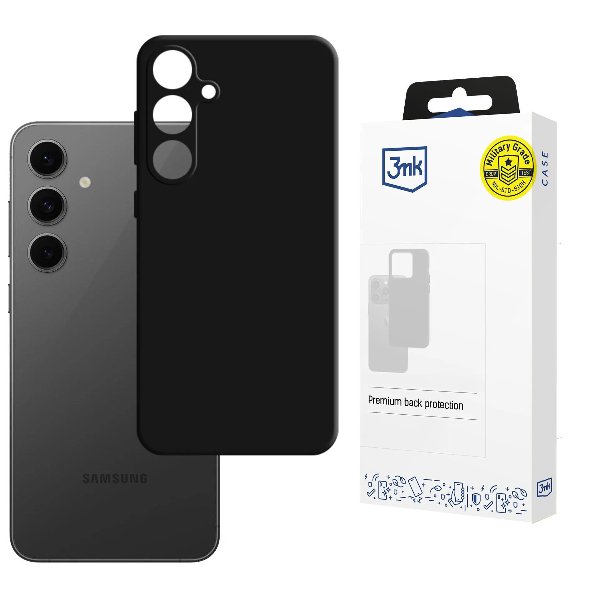 Etui 3mk Hardy Mellow Case do Samsung Galaxy S24 FE Czarny