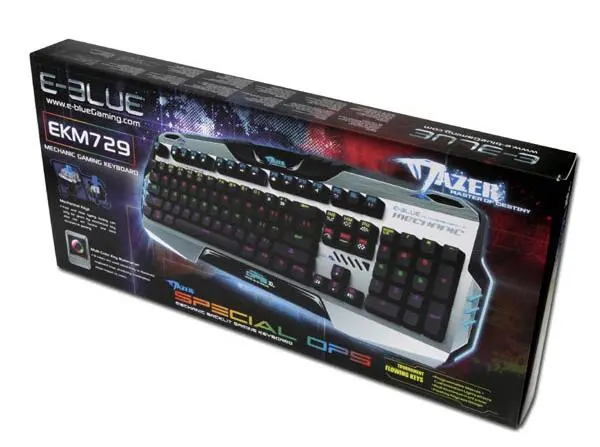Klawiatura mechaniczna E-BLUE Mazer Mechanical 729 Czarno-srebrny