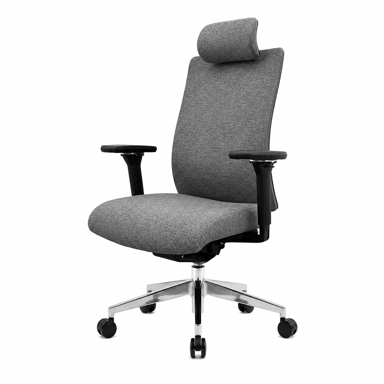 Fotel Jan Nowak VECTOR Fabric Dark Grey Biurowy do 120kg Tkanina Ciemnoszary