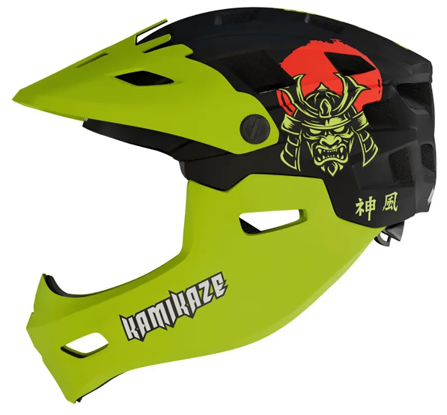 Kask Kamikaze RONIN Helmet Green S Czarno-zielony