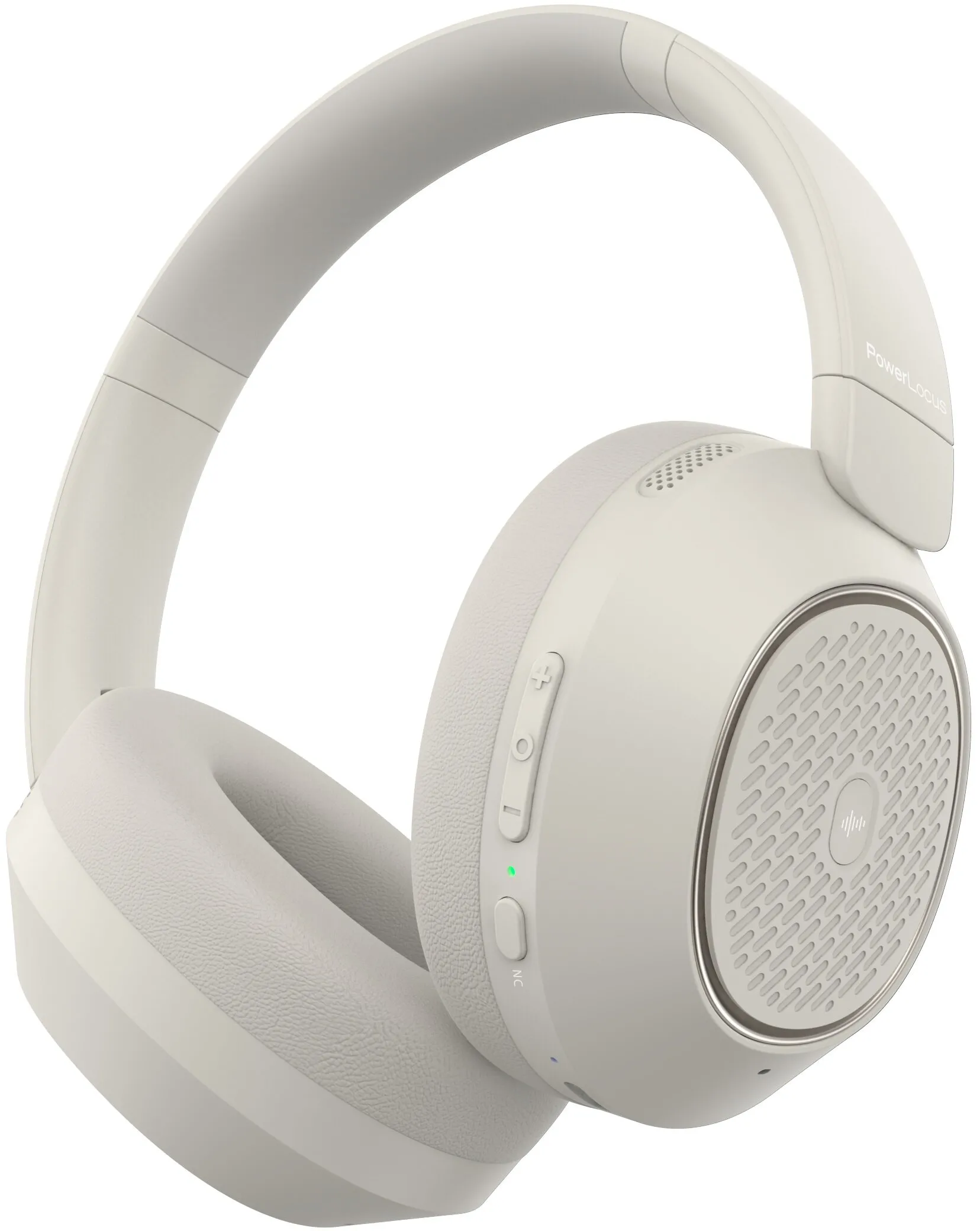 Słuchawki bezprzewodowe PowerLocus Universe ANC Nauszne Bluetooth 5.3 Piaskowy