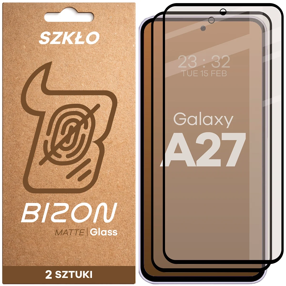 Szkło hartowane Bizon matowe Glass Matte Duo do Galaxy A27 5G 2 sztuki