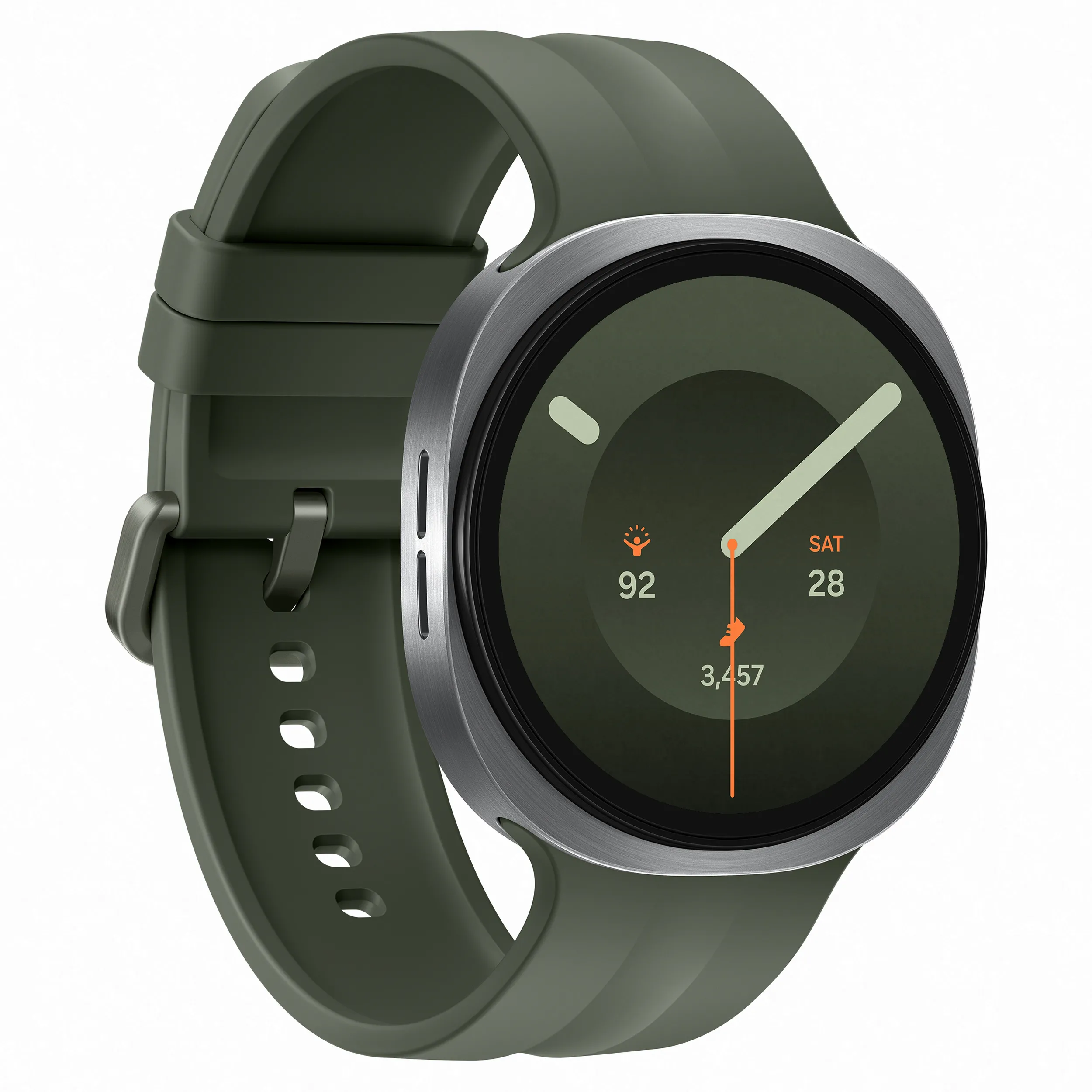 фото Смарт-часы Samsung Galaxy Watch9 Silver Bluetooth 44mm Sport Band Olive M/L (SM-L350NZSA) 2